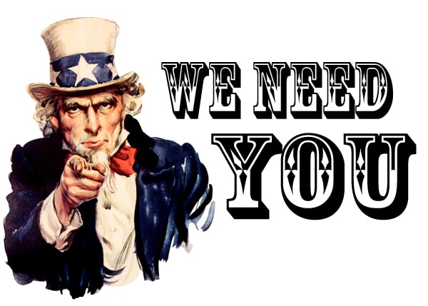 we need you!!!